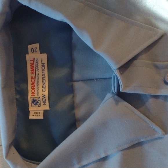🆕 VINTAGE +PLUS HORACE Professionals WORK SHIRT w/ Pockets & Shoulder Lapels!! - Picture 2 of 6